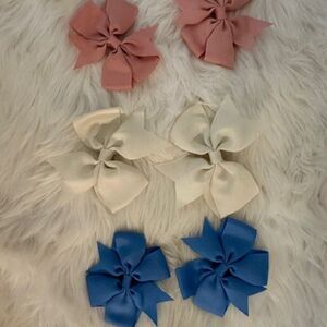 Bundle (6) of 3" & 4" Pinwheel Bows   3B8039  Handmade NWT Boutique